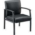 Global Equipment Interion® Synthetic Leather Reception Chair with Arms - Black JKB0495-1